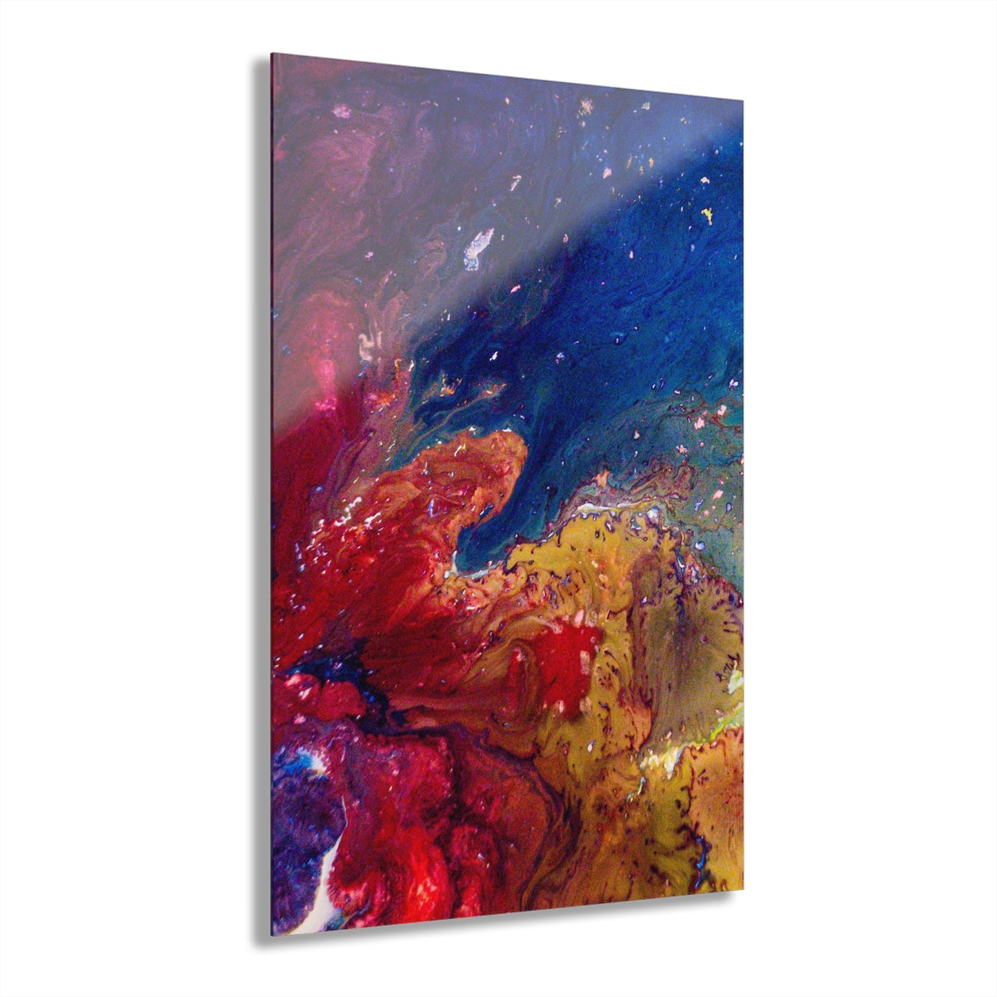 Chromatic Virus - Acrylic Print (Colorful Paint Design French Cleat Hanging Wall Art)