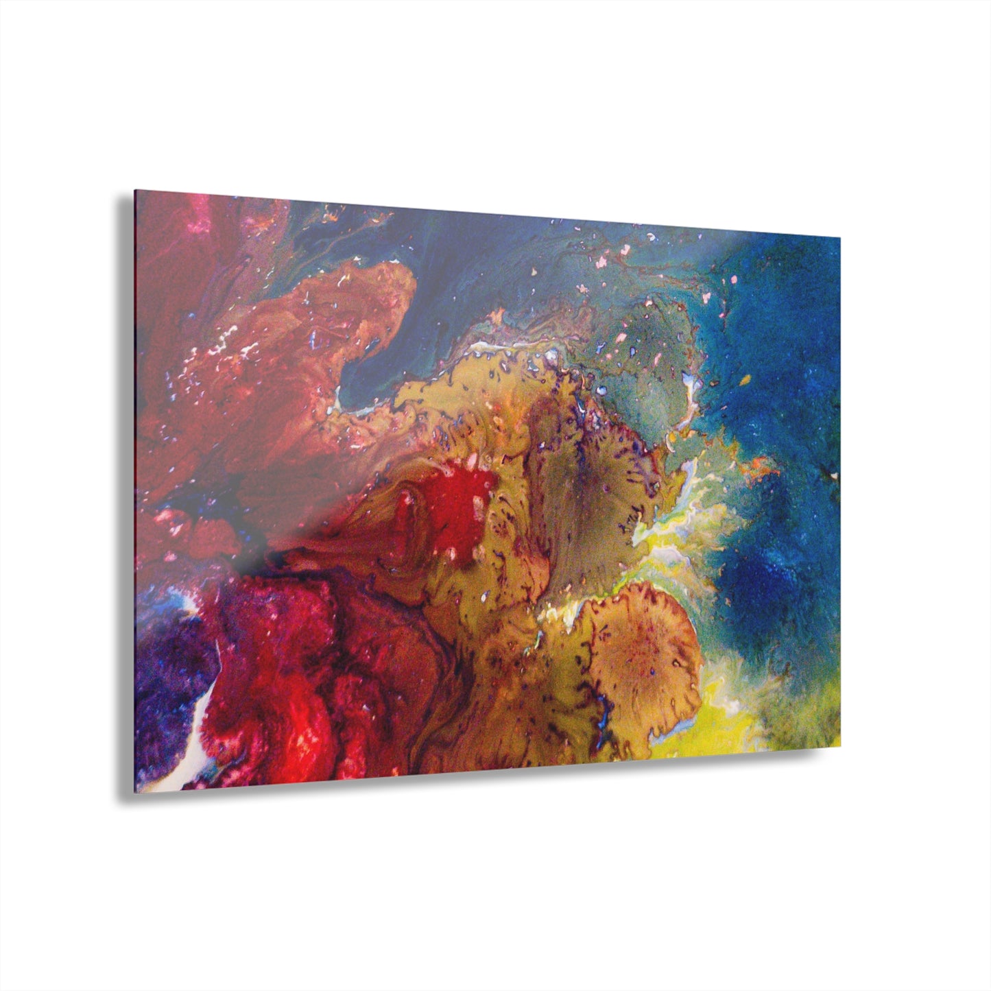 Chromatic Virus - Acrylic Print (Colorful Paint Design French Cleat Hanging Wall Art)