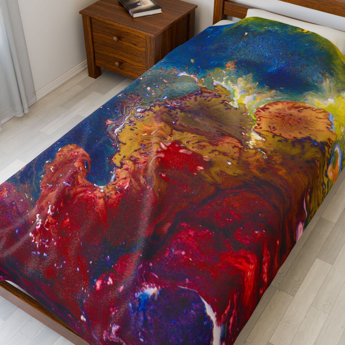 Soft Plush Throw Blanket - Chromatic Virus