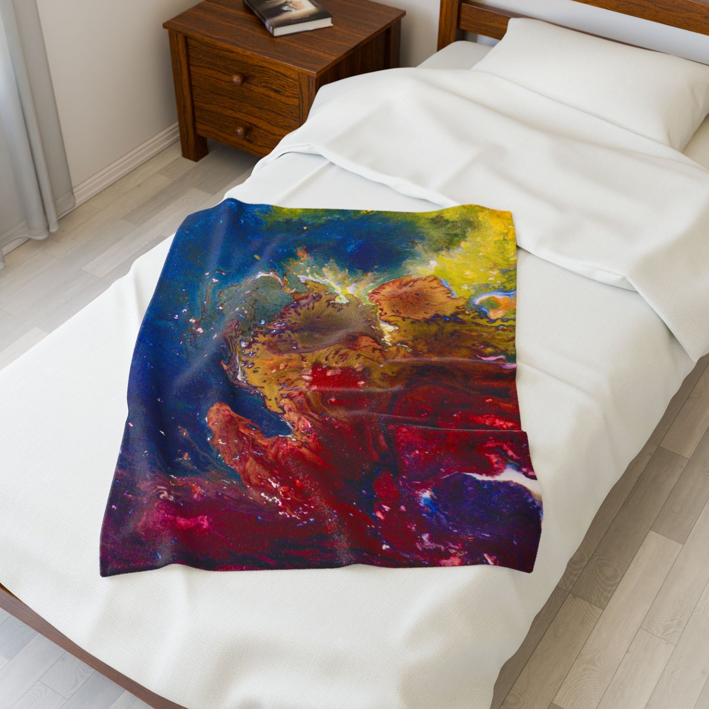 Soft Plush Throw Blanket - Chromatic Virus