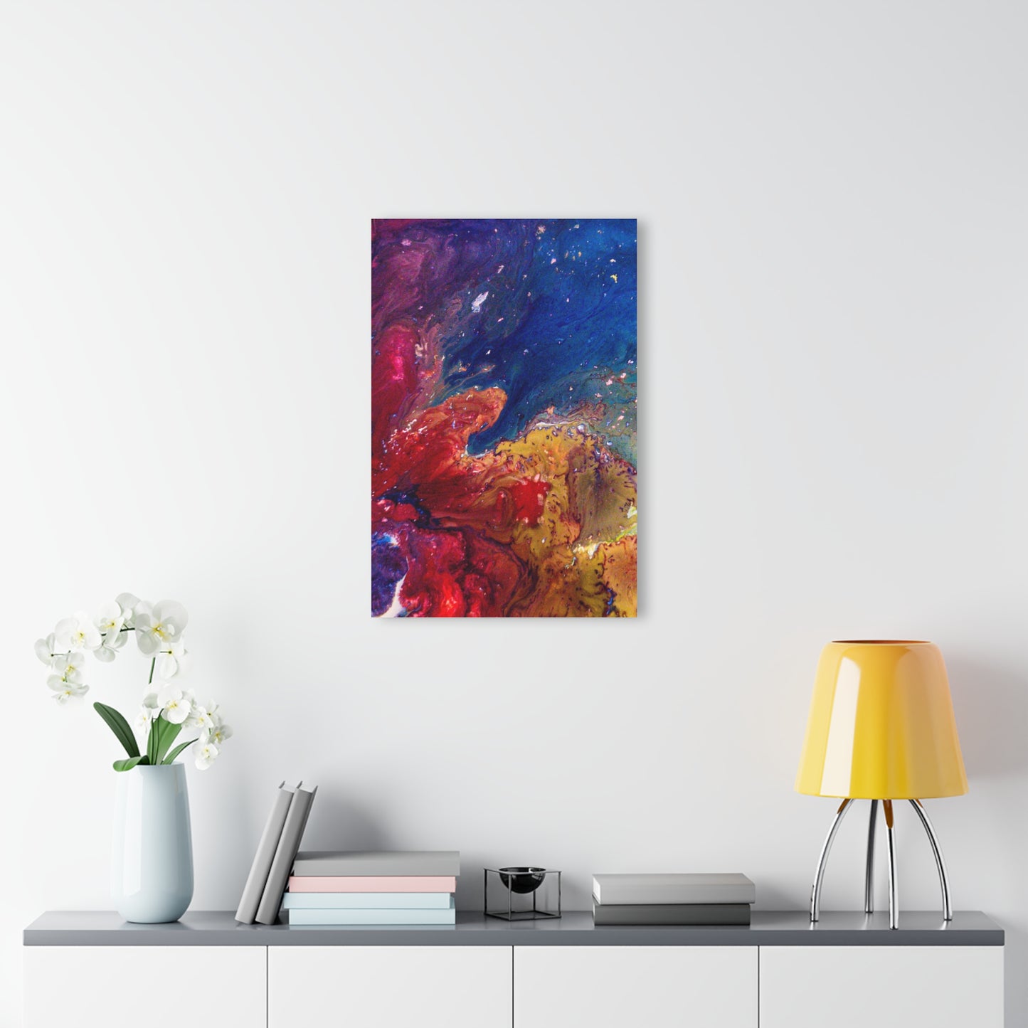 Chromatic Virus - Acrylic Print (Colorful Paint Design French Cleat Hanging Wall Art)