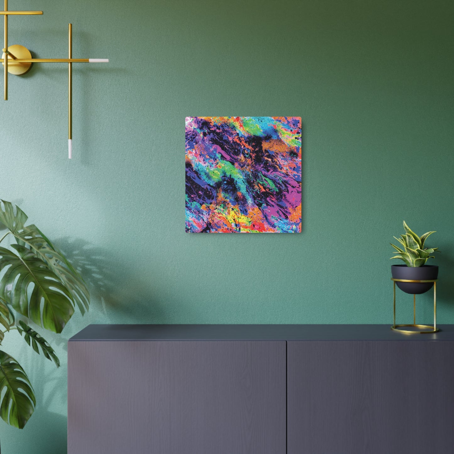 Glow Safari - Metal Art Sign – Vibrant Colorful Wall Decor