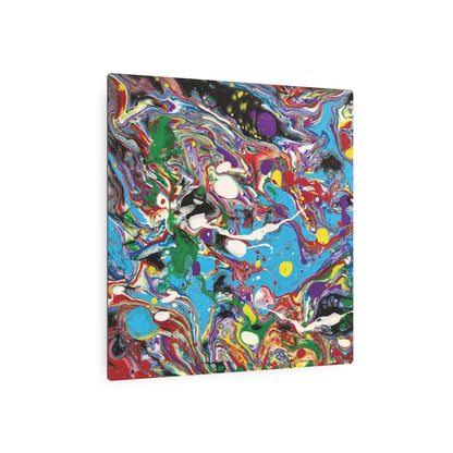 Rainbow Intricacy - Metal Art Sign – Vibrant Colorful Wall Decor