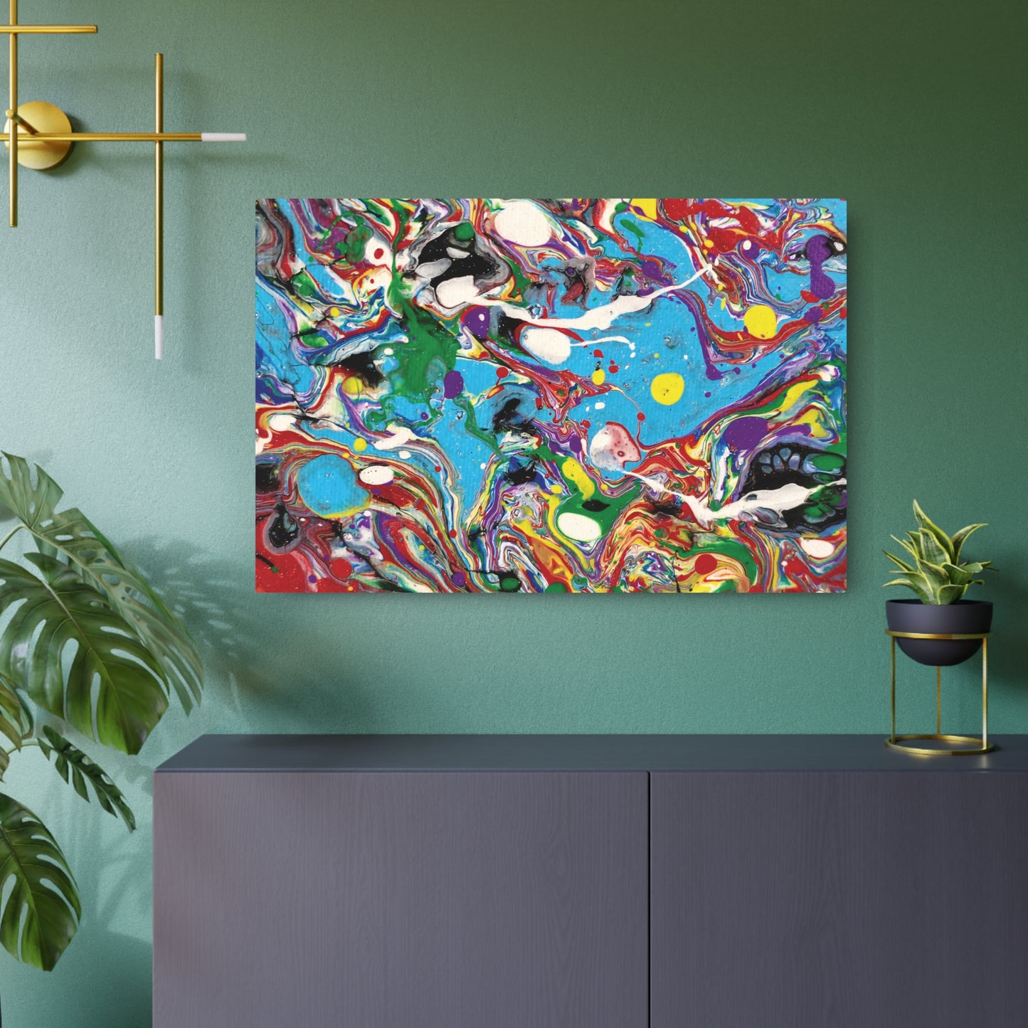 Rainbow Intricacy - Metal Art Sign – Vibrant Colorful Wall Decor